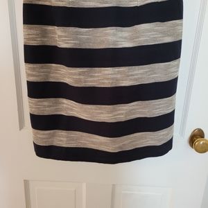 Loft  Navy gray Skirt